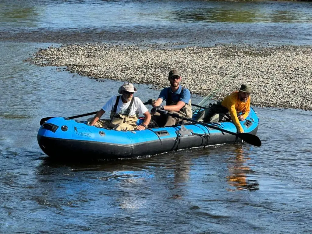 men floating down the tal river. they did a build-your-own-fishing trip in alaska with tal-adventures lodge